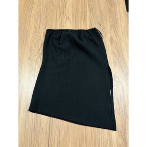 Billy J Asymmetrical Tube Top Black Textured Bandeau Crop Top Size S J1